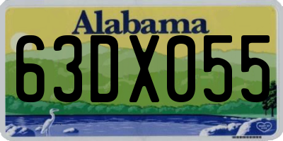 AL license plate 63DX055
