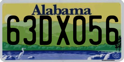 AL license plate 63DX056