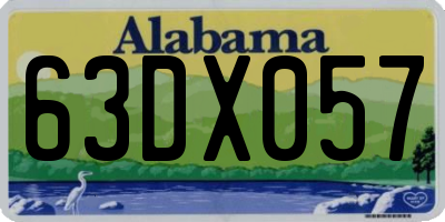 AL license plate 63DX057