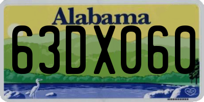 AL license plate 63DX060