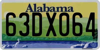 AL license plate 63DX064