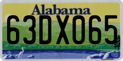 AL license plate 63DX065