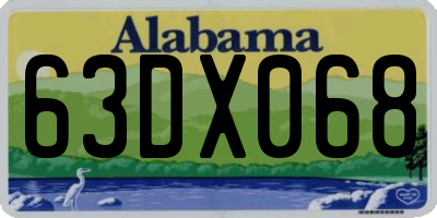 AL license plate 63DX068