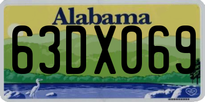 AL license plate 63DX069