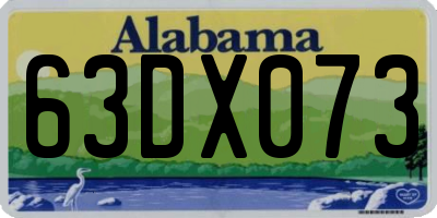 AL license plate 63DX073