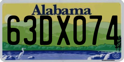 AL license plate 63DX074
