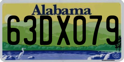 AL license plate 63DX079