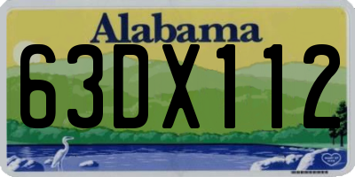 AL license plate 63DX112