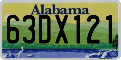 AL license plate 63DX121