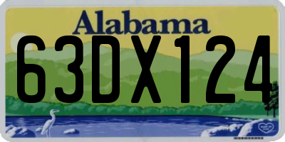 AL license plate 63DX124