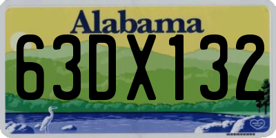 AL license plate 63DX132