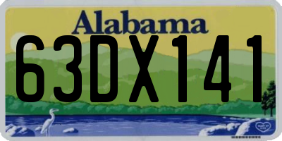 AL license plate 63DX141