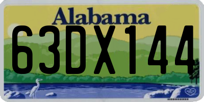 AL license plate 63DX144