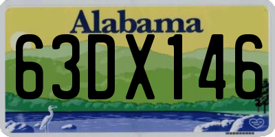 AL license plate 63DX146