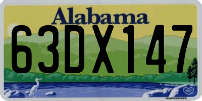 AL license plate 63DX147