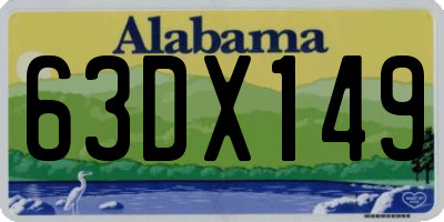 AL license plate 63DX149