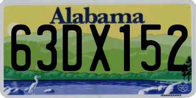 AL license plate 63DX152