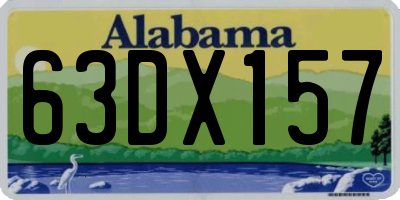 AL license plate 63DX157