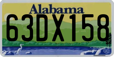 AL license plate 63DX158