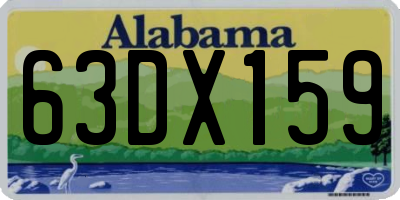 AL license plate 63DX159
