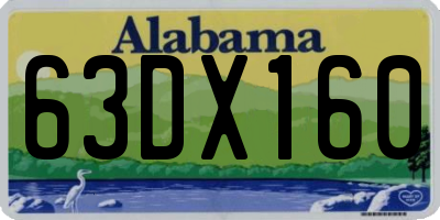 AL license plate 63DX160