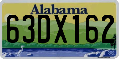 AL license plate 63DX162