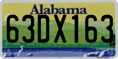 AL license plate 63DX163