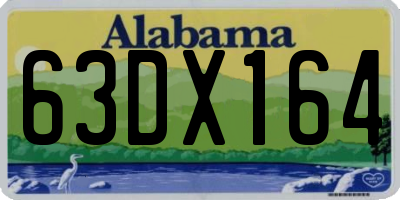 AL license plate 63DX164