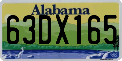 AL license plate 63DX165