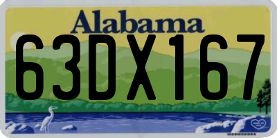 AL license plate 63DX167