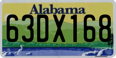 AL license plate 63DX168