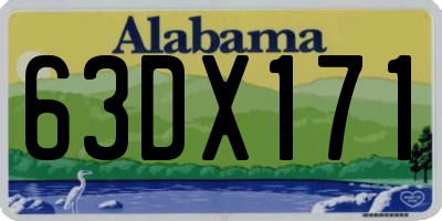 AL license plate 63DX171