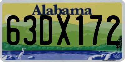 AL license plate 63DX172