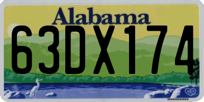 AL license plate 63DX174