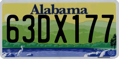 AL license plate 63DX177