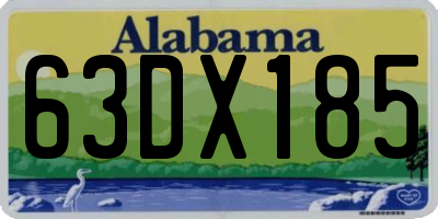 AL license plate 63DX185