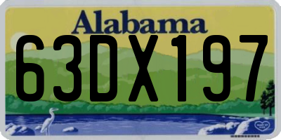 AL license plate 63DX197
