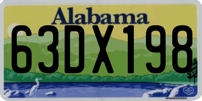 AL license plate 63DX198