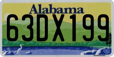 AL license plate 63DX199
