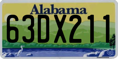 AL license plate 63DX211
