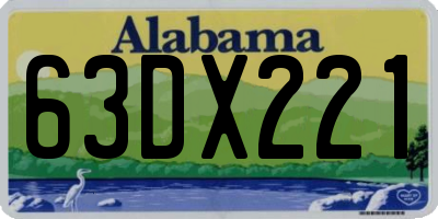 AL license plate 63DX221