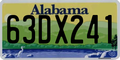 AL license plate 63DX241