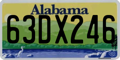 AL license plate 63DX246