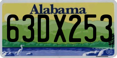 AL license plate 63DX253