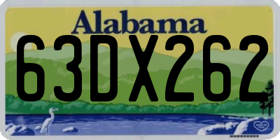 AL license plate 63DX262