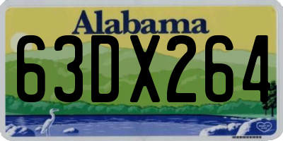 AL license plate 63DX264