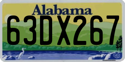 AL license plate 63DX267