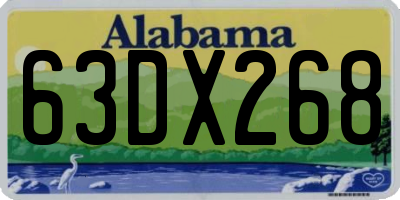 AL license plate 63DX268