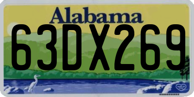 AL license plate 63DX269