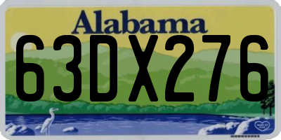 AL license plate 63DX276